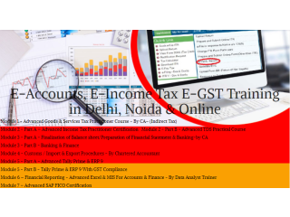 Job Oriented Accounting Course in Delhi, GST and Custom and Income Tax Course in Delhi, 100% Job Guarantee Course by "SLA Consultants""